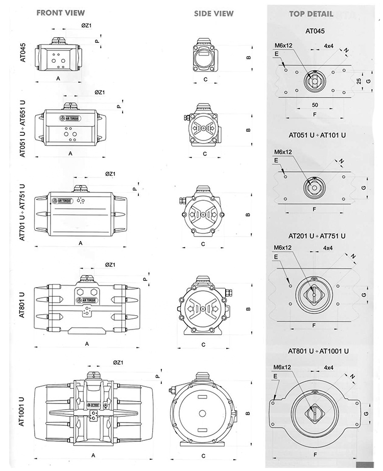 AIRTORQUE氣動(dòng)執(zhí)行器結(jié)構(gòu)圖